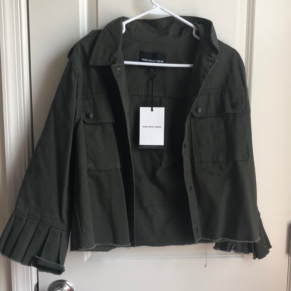 Cute green denim jacket